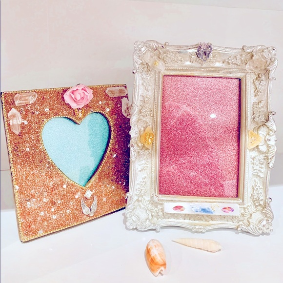 Clear quartz crystal heart shape frame - Picture 2 of 7